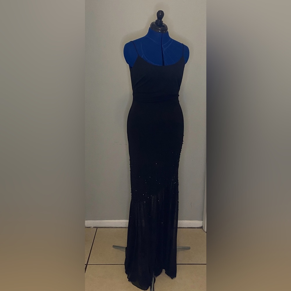 Amanda Laura black floor length dress